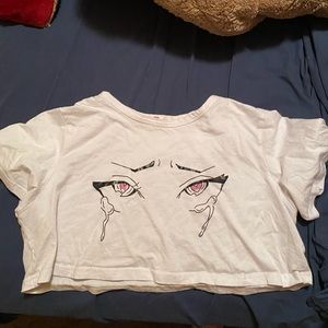 Romwe Super Cropped Anime Tee